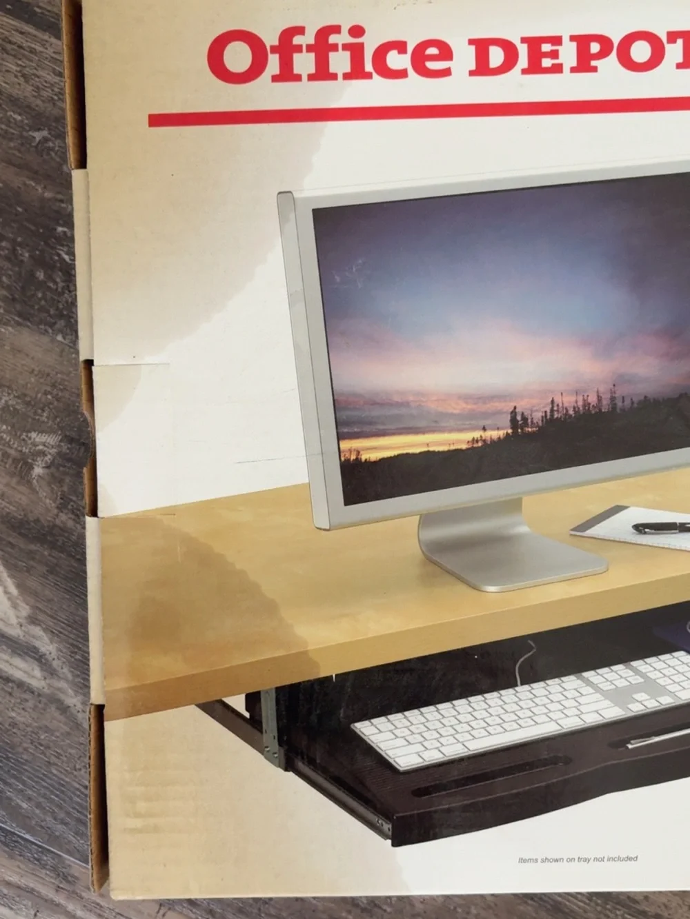 Office Depot 📓⚡️Desk-Mounted Slide-Out Keyboard Tray NEW Open Box ⭐️